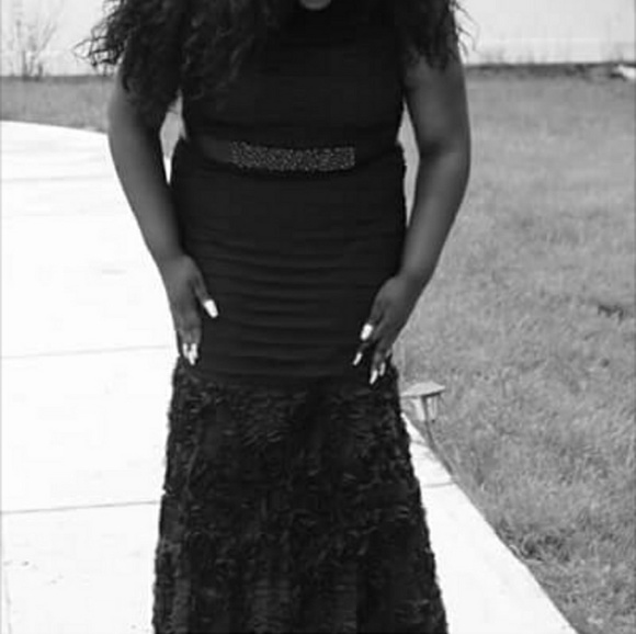 Plus size purple PROM dress